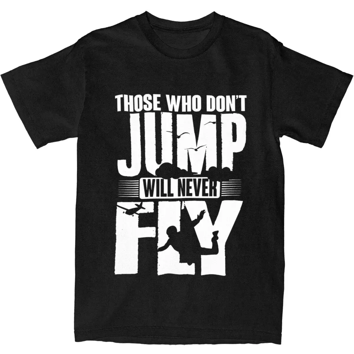 Base Jump Skydiving Merch Shirts Men Women Airplane SkyDive Lover Novelty Cotton Unique Clothing