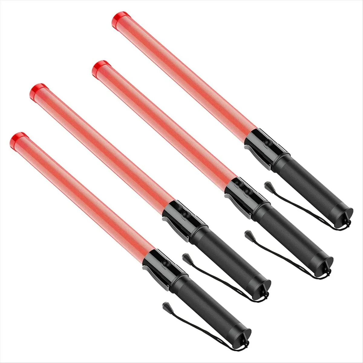 A75K 4Pack Traffic Wand 21Inch Led Traffic Control Wand Safety Light Wand with 2Flashing Modes Air Marshaling Signal Wand