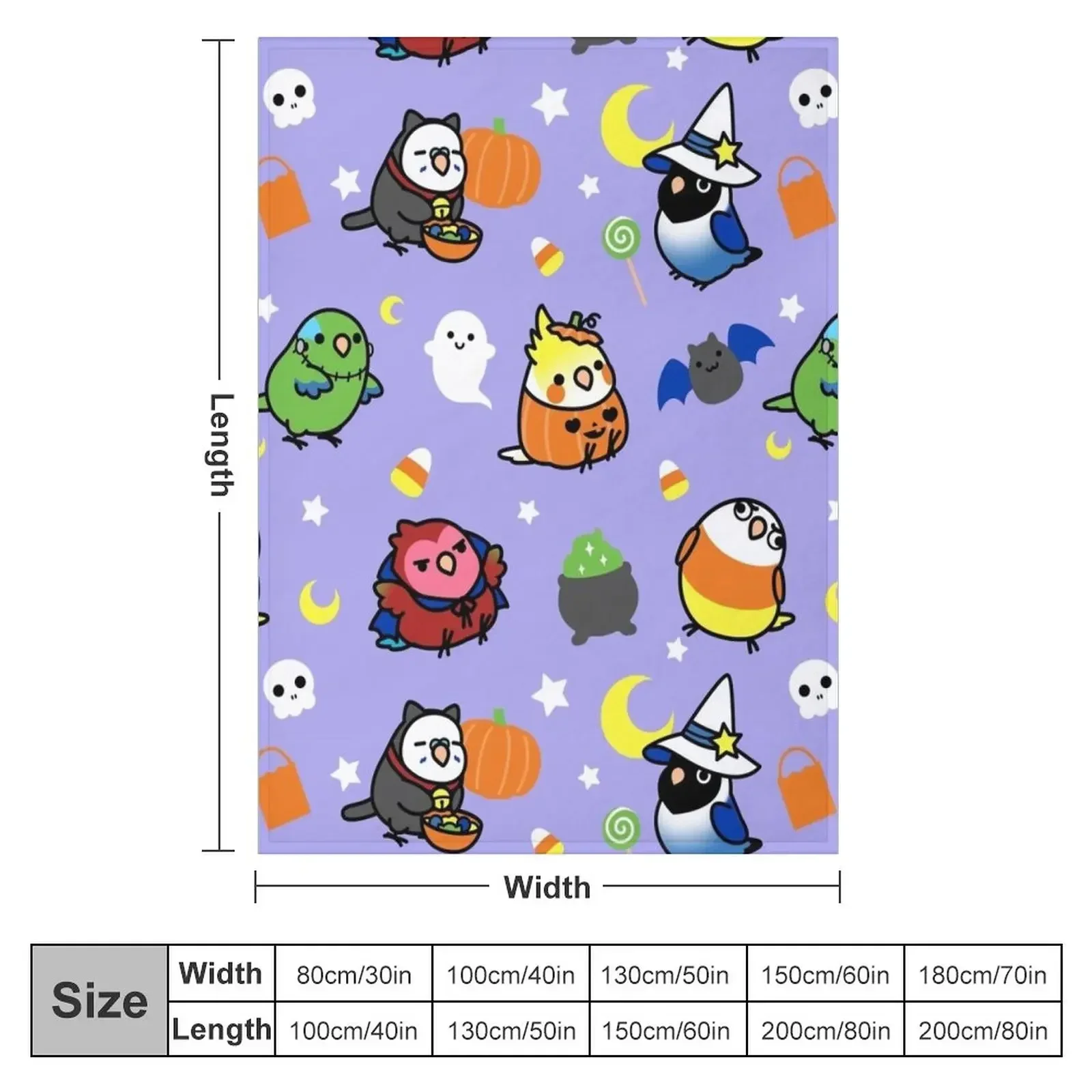 Chubby Bird Halloween Adventures V2 Throw Blanket Decorative Sofa Sleeping Bag Blankets