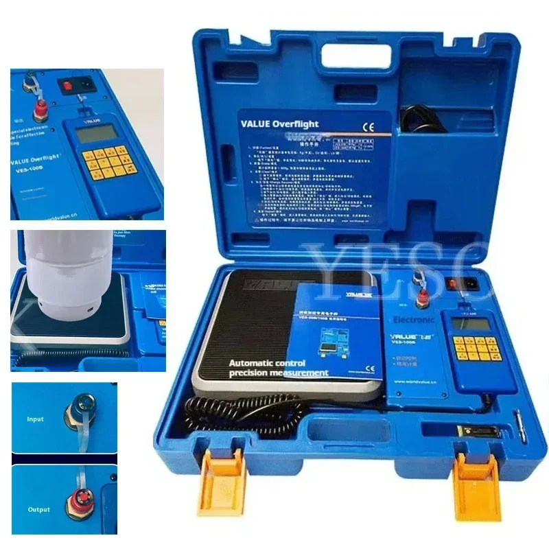 Manual Refrigerant Recovery Electronic Balance High-Precision Metal Freon Quantitative Filling Electronic Scale 9V