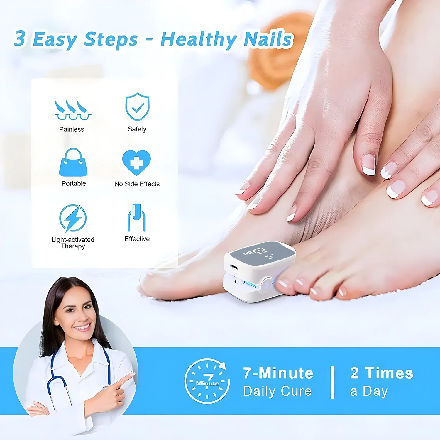 Repair Nail Fungus Laser Treatment Device Nail Fungal Essential Oil Toenail Fingernail Onychomycosis Serum Toe Cure Effectively