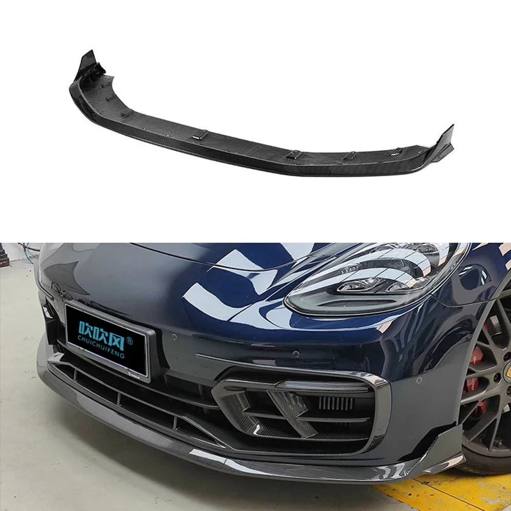 For Porsche Panamera 971 Dry Carbon Fiber Side Skirts Air Vents Spoilers Rear Lip Diffuser Leaf Board Fender Decoration 3