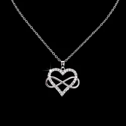 CAOSHI Chic Simple Heart Pendant Necklace Female Wedding Accessories with Dazzling Zirconia Silver Color Love Jewelry for Lady