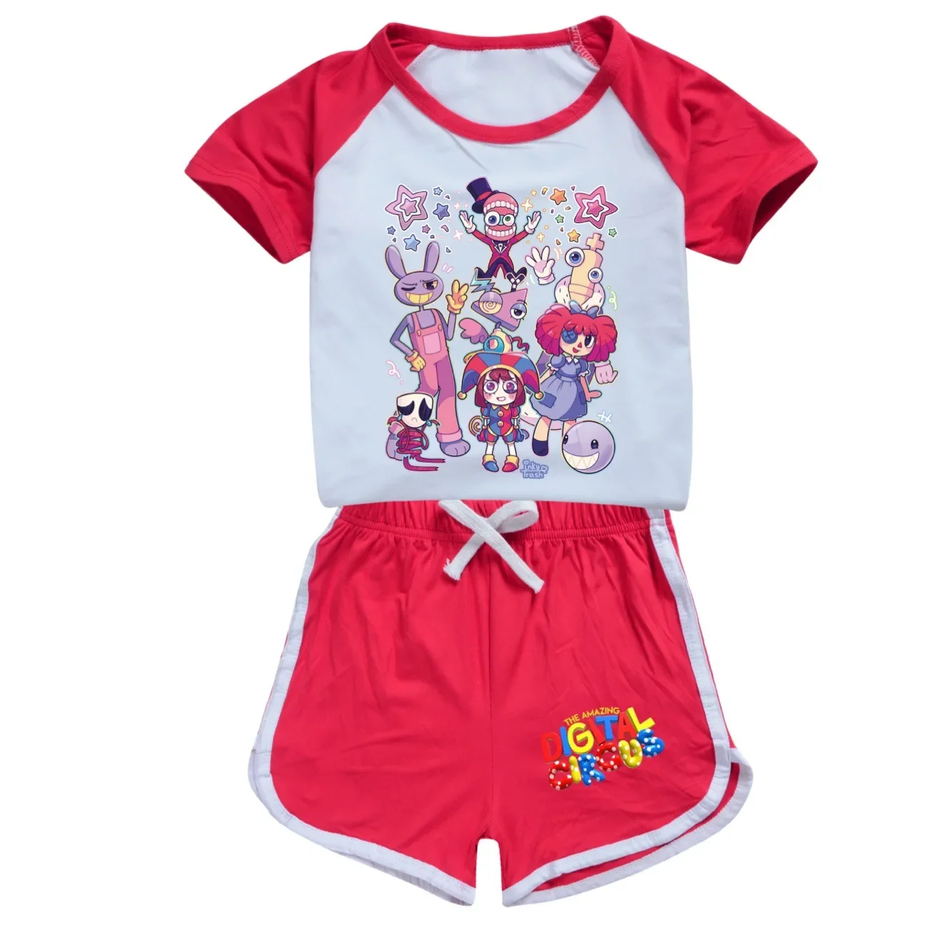 New Fashion T-shirt Shorts Casual Sports Suit  Amazing Digital  Kids  Clothing Wholesale Baby Girl Tops Set Boys Tshirt 2895