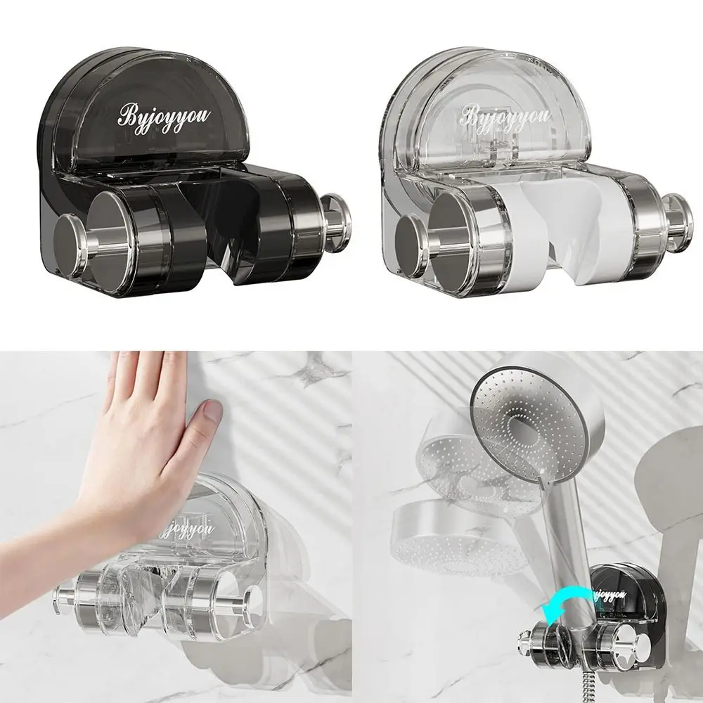 

Adjustable Suction Cup Shower Rack Removable Wall Mount Shower Holder Easy to Install Shower Head Holder Kitchen