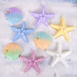 1pcs Resin Starfish Shell Jewelry Making DIY Mobile Phone Case Embellishments Fish Tank Aquarium Home Decorations Accessories