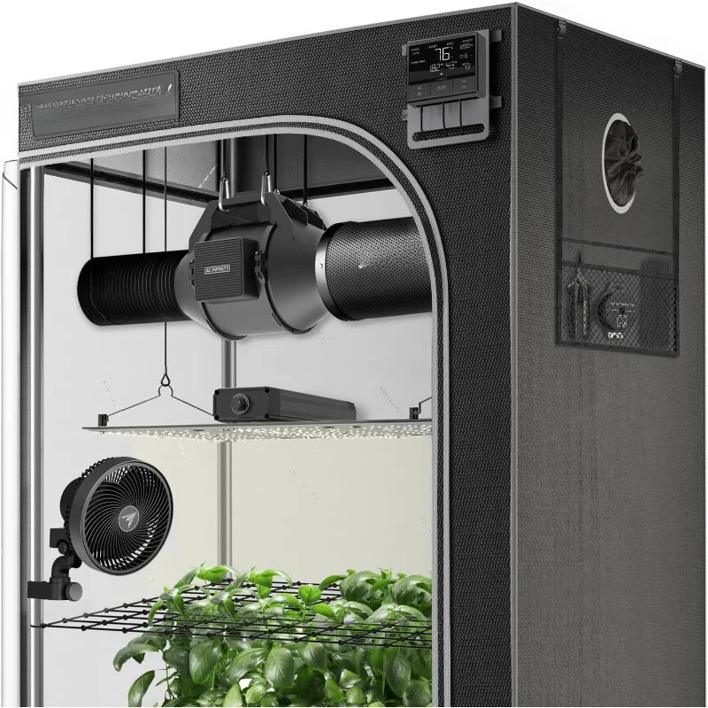 

Grow System 2x4, 2-Plant Kit, WiFi-Integrated Grow Tent Kit, Automate Ventilation, Circulation, Schedule Ful