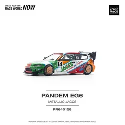 **Pre-order **Xcartoys x POP RACE 1:64 Pandem Civic EG6 Mk5 Rocket Bunny JACCS Model Car