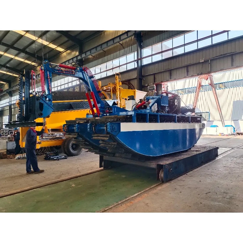 【2026】 Keda Amphibians Water Weed Harvester /weed T-type Cutter With Bucket Collecting Rake And Fork