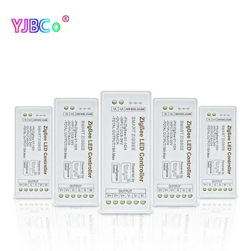 Zigbee Única Cor LED Strip Light Dimmer, Tuya Smart APP, 5V, 12V, 24V, Monocromático, CCT, RGB, RGBW, RGBCCT