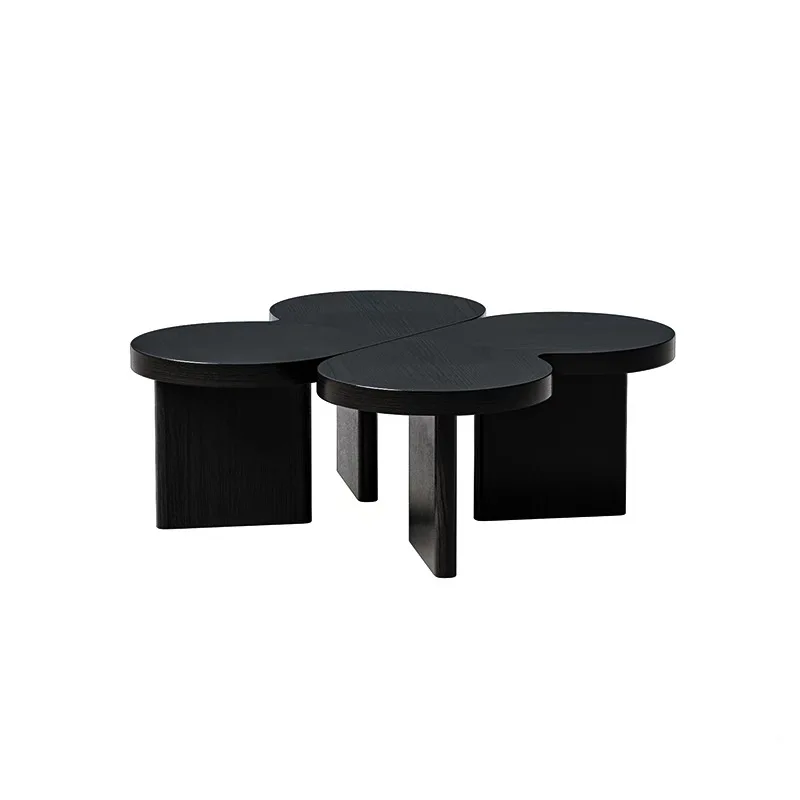 

Medieval style, butterfly coffee table, household small retro solid wood tea table, light luxury ash wood coffee table