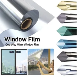 Reflective Glass Window Film, Privacy Protection Sticker, Sun Blocking, One Way Mirror, Tint