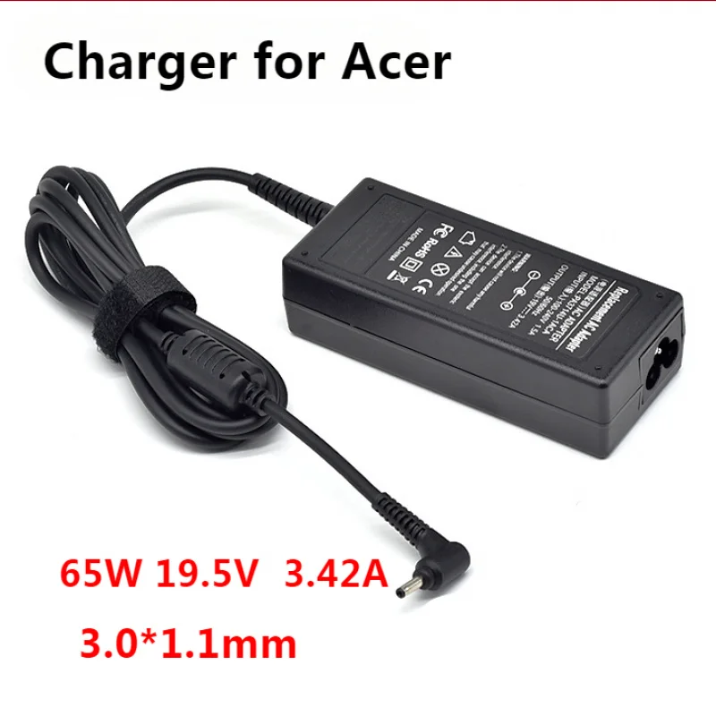 

19V 3.42A 65W 3.0*1.1mm Laptop AC Power Adapter Charger For ACER Aspire S3 S5 S7 P3 Iconia C740 C720 Tab W500 W700 C740 C910 New