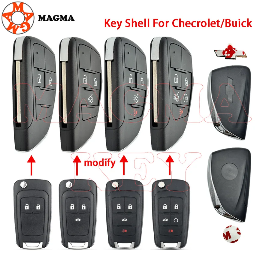 ماغما لسيارة شيفروليه كروز ابيكا لوفا كامارو أورلاندو تراكس إمبالا إكوينوكس ماليبو سونيك لأوبل موكا نسخة معدلة مفتاح السيارة #1
