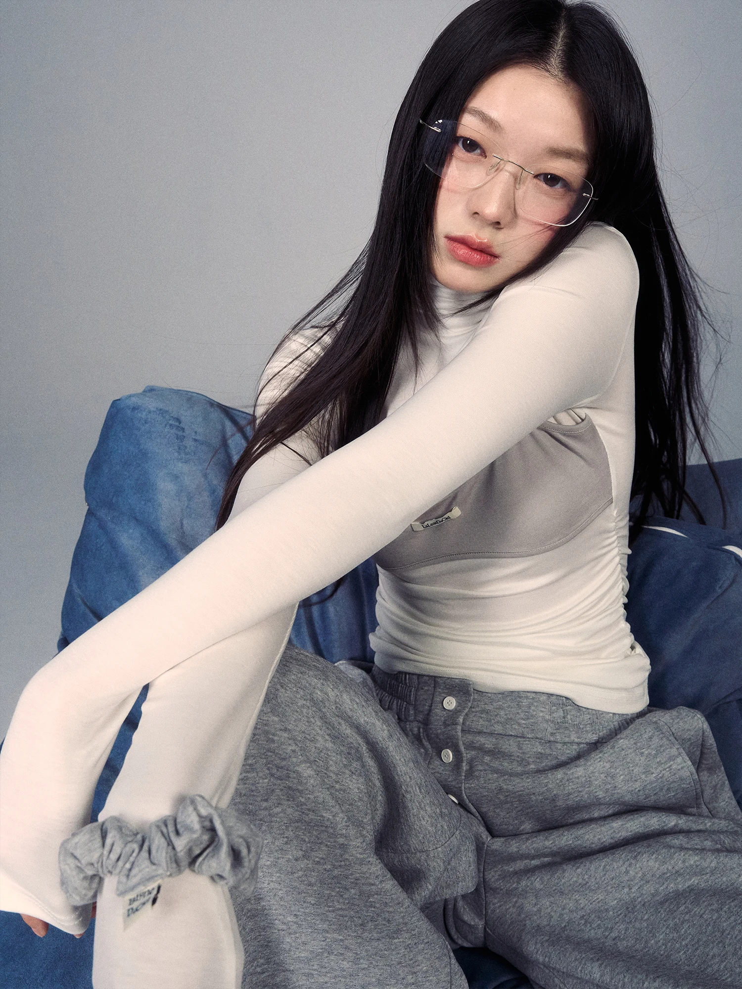 

La Lune Du Ciel Neat High Ne Women's Base irt Inner Wear Rcelle Fiber Long Sve Slim Fit T-irt for Autumn 2024