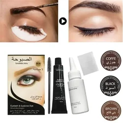 Eyebrow Dye Eyelash Set Shadow Gel Eyelash Brown-black Shadow Cream Set Quick Coloring Easy Staining Sweatproof Makeup Косметика