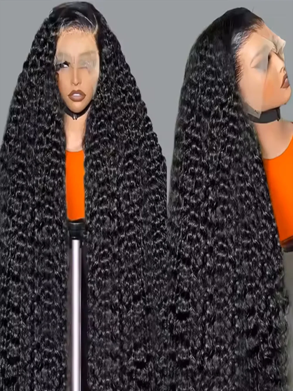 

Парик Deep Wave из натуральных волос, 200% плотность, 46 дюймов, 13x4, 13x6, прозрачный HD кружевной фронтальный парик, предварительно выщипанные волосы Remy, женские парики