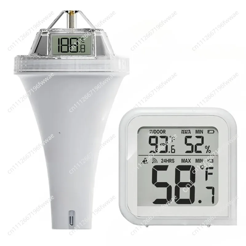 Floating Pool Thermometer Wireless, Digital Water Temperature Tester with Remote Display for Swimming Pool Hot Tub & Spa