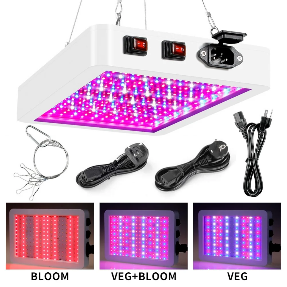 LED النبات تزايد ضوء LED داخلي الخضار Phytolamp للنباتات الطيف الكامل الأحمر الأزرق ضوء زهرة تركيبات ضوء النمو مصباح