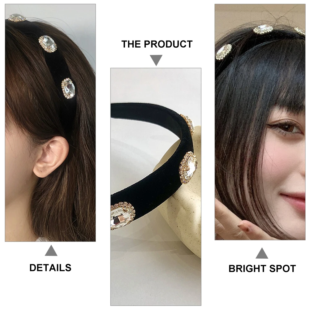 

Wide Headb Hair Vintage Alloy Velour Comfort Smooth Padding Bridal Wedding Sporting Hard Hoops Accessories Hair Decor