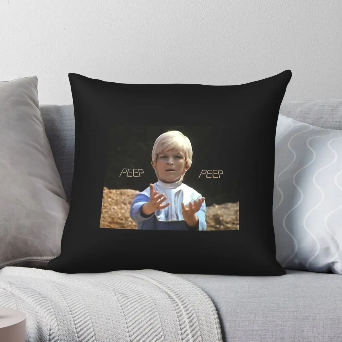 Boy From Space Peep-Peep Square Pillowcase Polyester Linen Velvet Printed Zip Decor Throw Pillow Case Home Cushion Cover