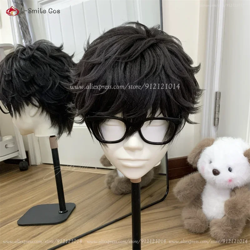 Perruque de Cosplay P3RE Amamiya Ren, perruques noires, perruque de Cosplay Anime P5 JOKER pour Kurusu Akira, cheveux synthétiques résistants à la chaleur, Halloween