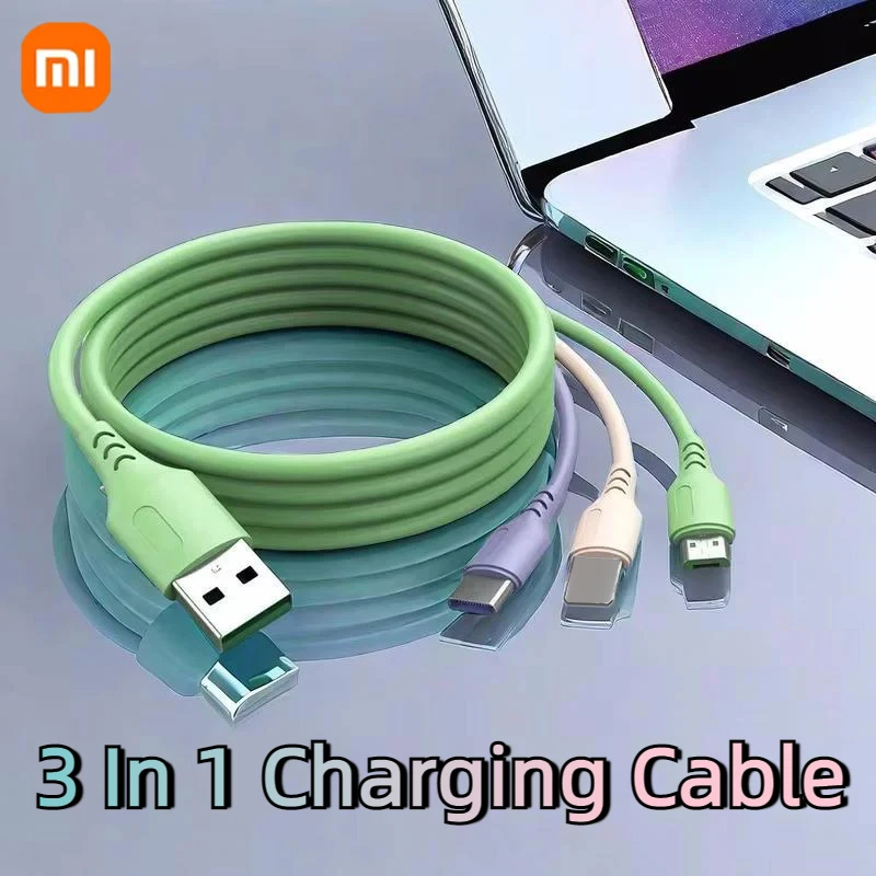 Xiaomi 3-in-1-Ladekabel, Multi-USB-Anschluss, mehrere USB-Ladekabel, Typ C, Ladegerät, Handy-Kabel
