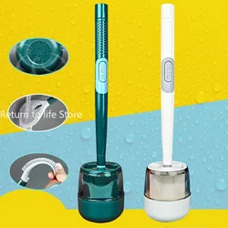 Soap Dispensing Toilet Brush with Holder Silicone Long Handled Cleaning Brush Wc Toilet Brushes Bathroom Accessories