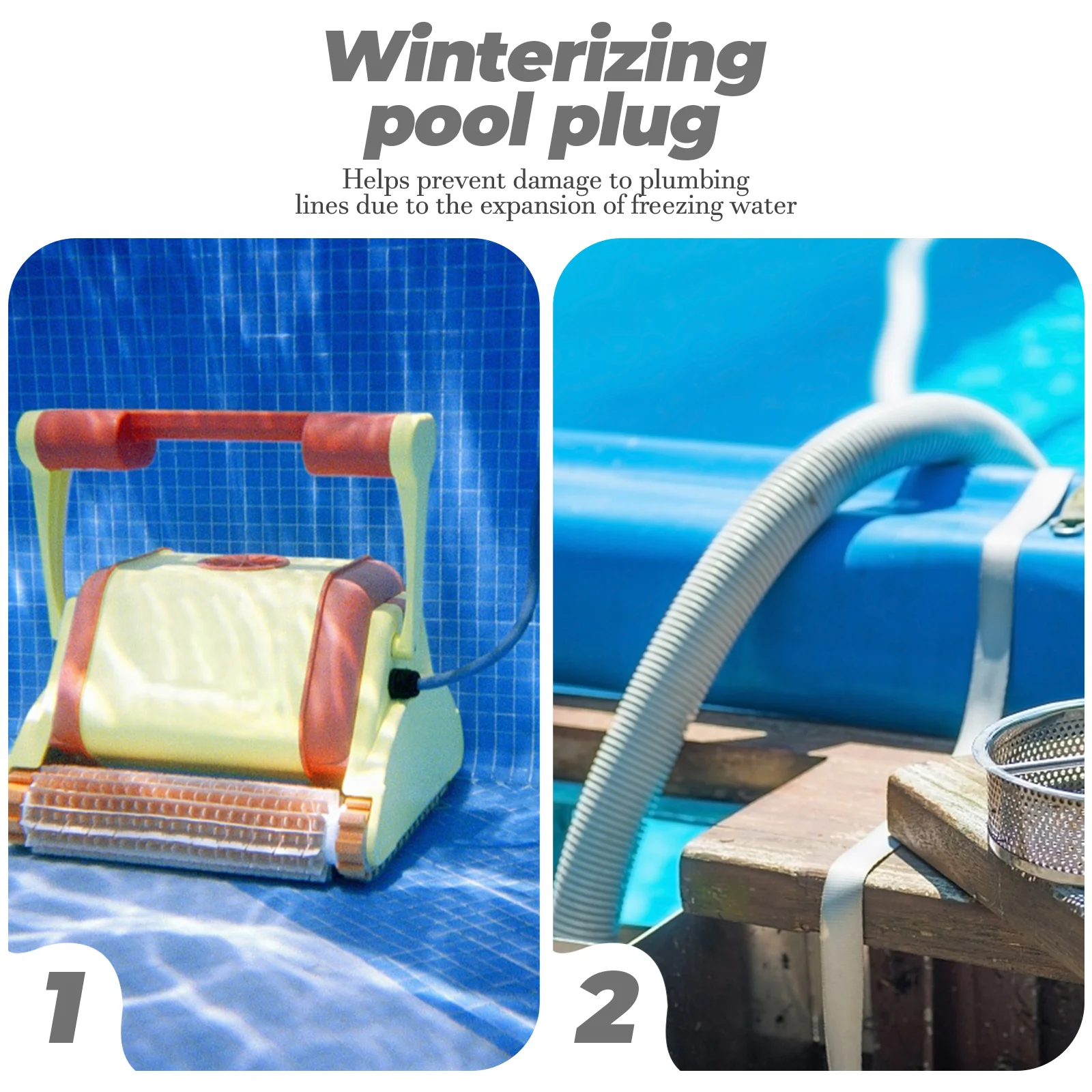 

2 set 2 Sets Swimming Pool Pump Pipe Plugs Winterizing Plastic Stoppers Replacement Durable Sealing Spa Accessories Pool Drain