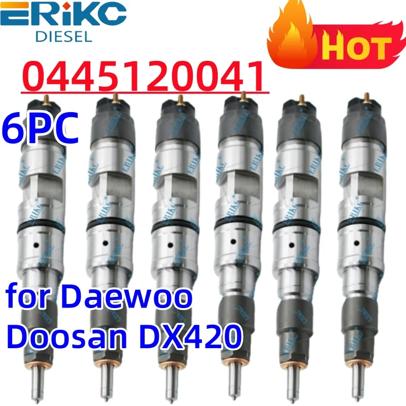 

0445120041 New Diesel Fuel Injector 65.10401-7002C 0 445 120 041 for Daewoo Doosan DX420 Excavator DV11 Diesel Engine