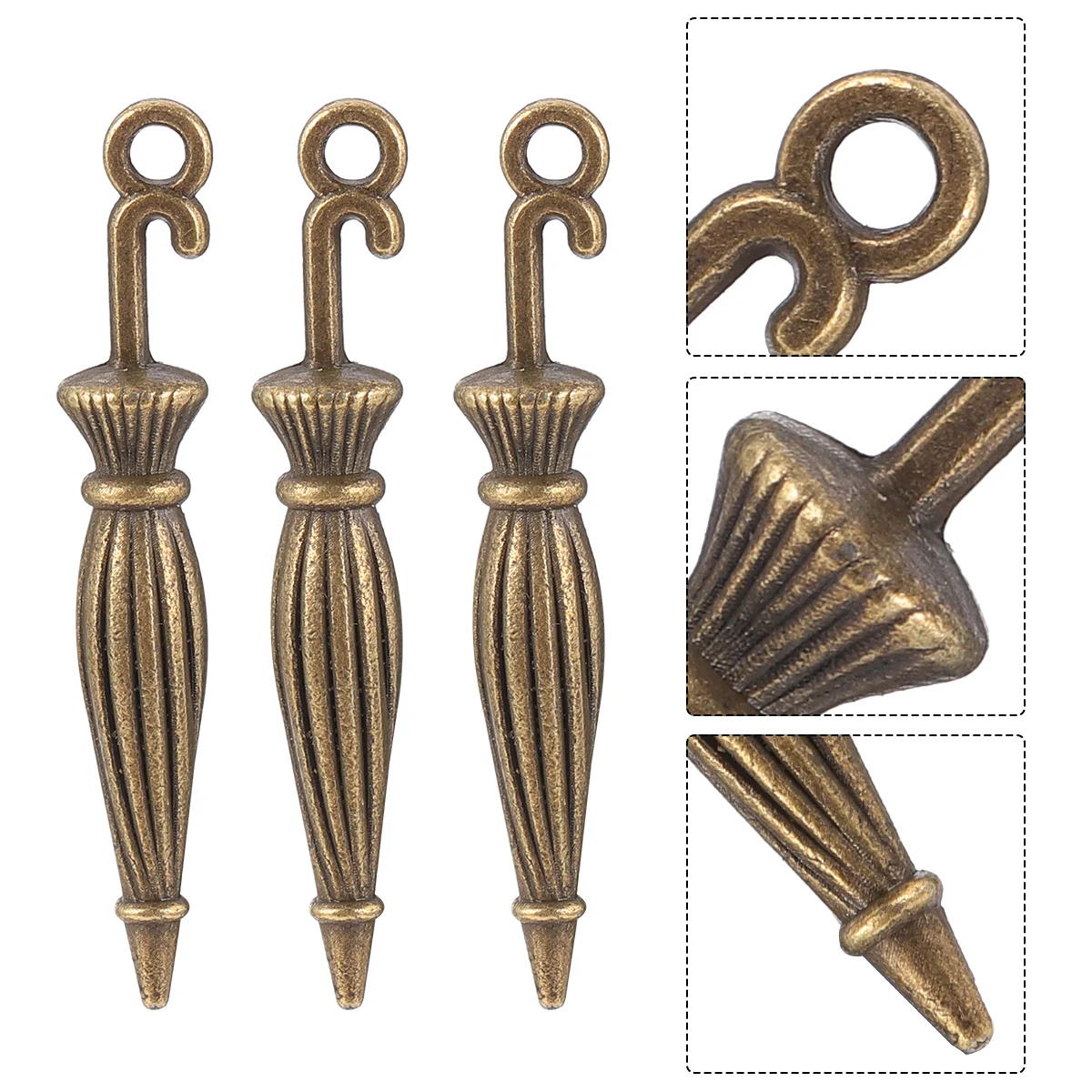 50 Pcs Umbrella Pendant DIY Jewelry Charm Bracelet Craft Accessories Making Pendants Charms Zinc Alloy Vintage Necklace