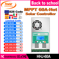 PowMr 60A MPPT Solar Charge Controller Work for 12V 24V 36V 48V Lithium Lead Acid Battery With LCD Display Max PV 160VDC Input