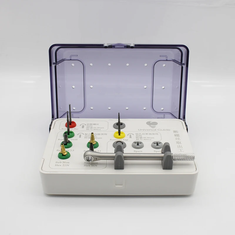 Dental Bone Expander Set Total Removal Kit with Implant Ratchet Wrench for Broken Fixture Extraction