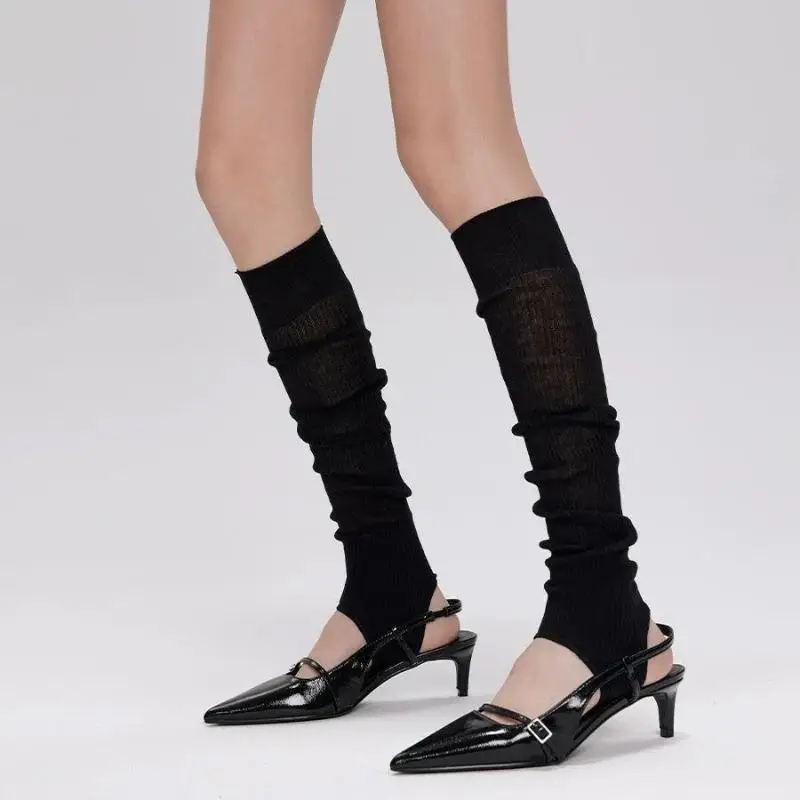 スリムな抗ピリング性快適なコーマ綿フットソックス夏用薄手レッグソックス無地ストッキング女性用Носки Женские Stocking