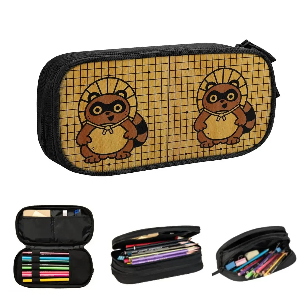 

The Tenuki Tanuki Pencil Cases Large Capacity Pen Bags Pen Box Pencil Pouch For Boys Girls Students Stationery School Office