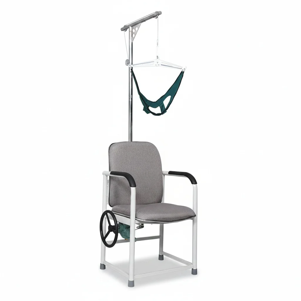 

Cervical Traction Chair, 190cm Steel Metal Home Rehabilitation Chair, Manual Spine Correction Device, Neck Relief Care