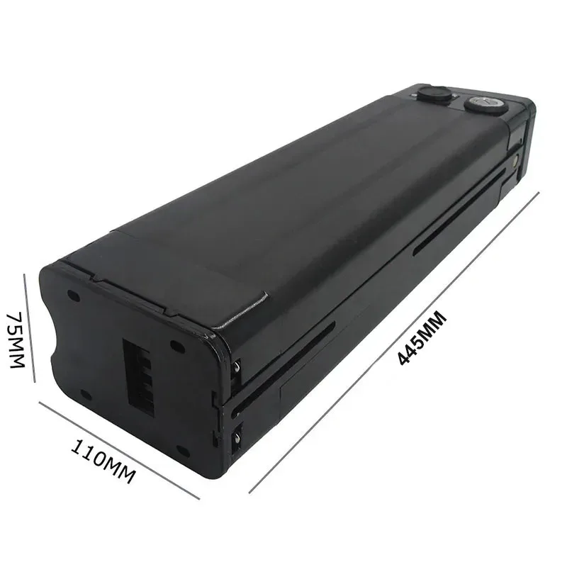 36V 48V 52V 60V Battery Box Case Cover Empty Silver Fish Aluminum Housing Accessories Bottom Discharge Max put 90pcs 18650 cell