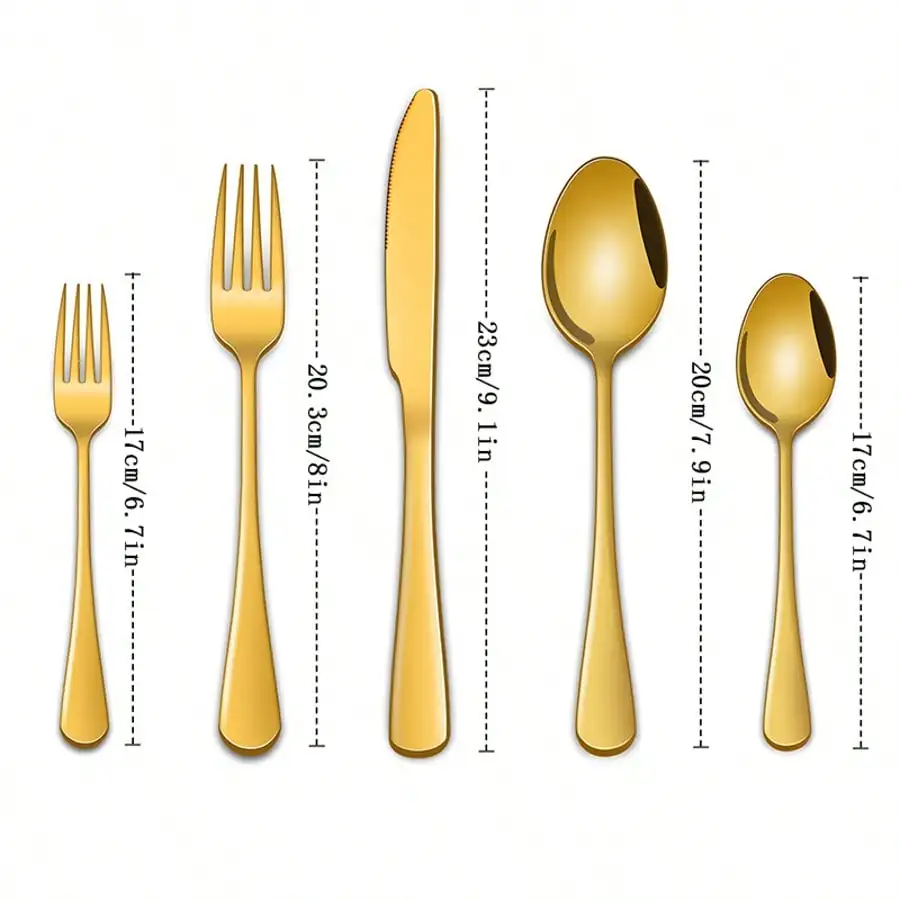 Golden 30/60pcs Silverware Sets With Organizer,, Service For 6/12 Person,Includes Knives Spoon And Fork Sets For Kitchen Accessories,Stainless Steel Tableware Flatware Sets,Cutlery Sets Eating Utensils Sets