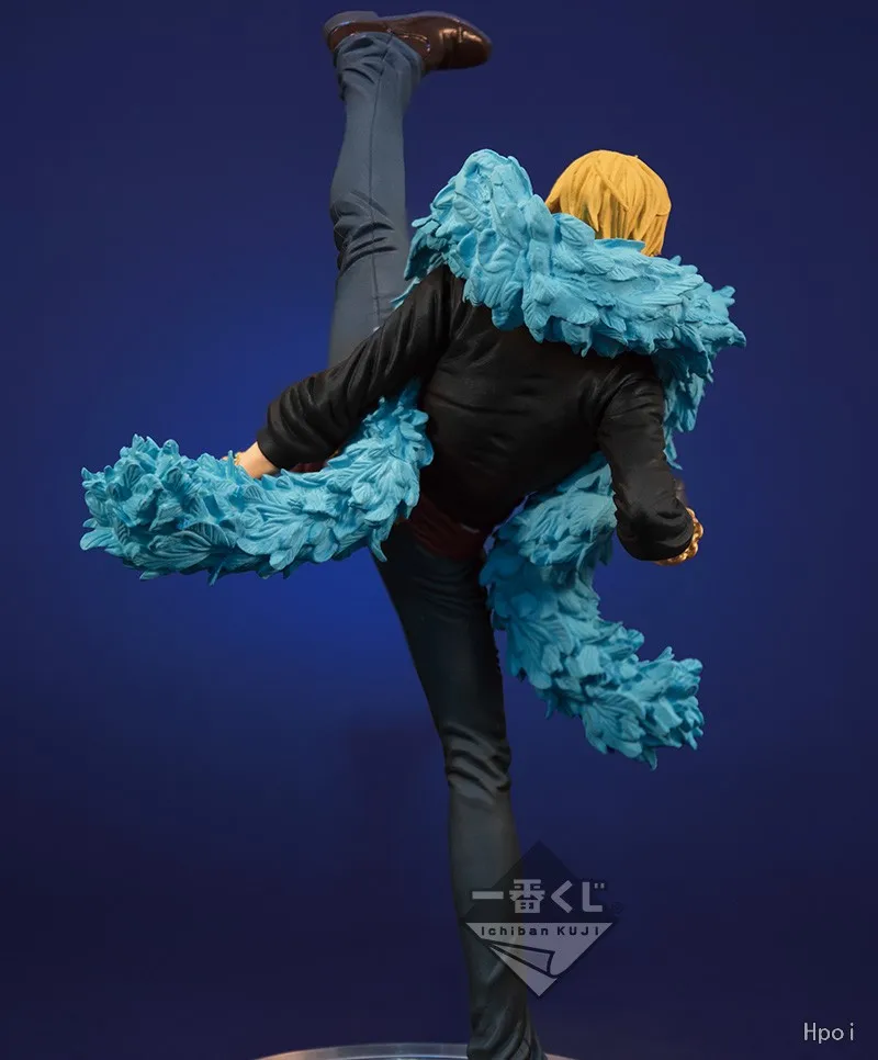 16CM Anime une pièce Sanji Figure 20th anniversaire bleu ensemble poupée modèle jouet cadeau Collection Aciton Figure PVC