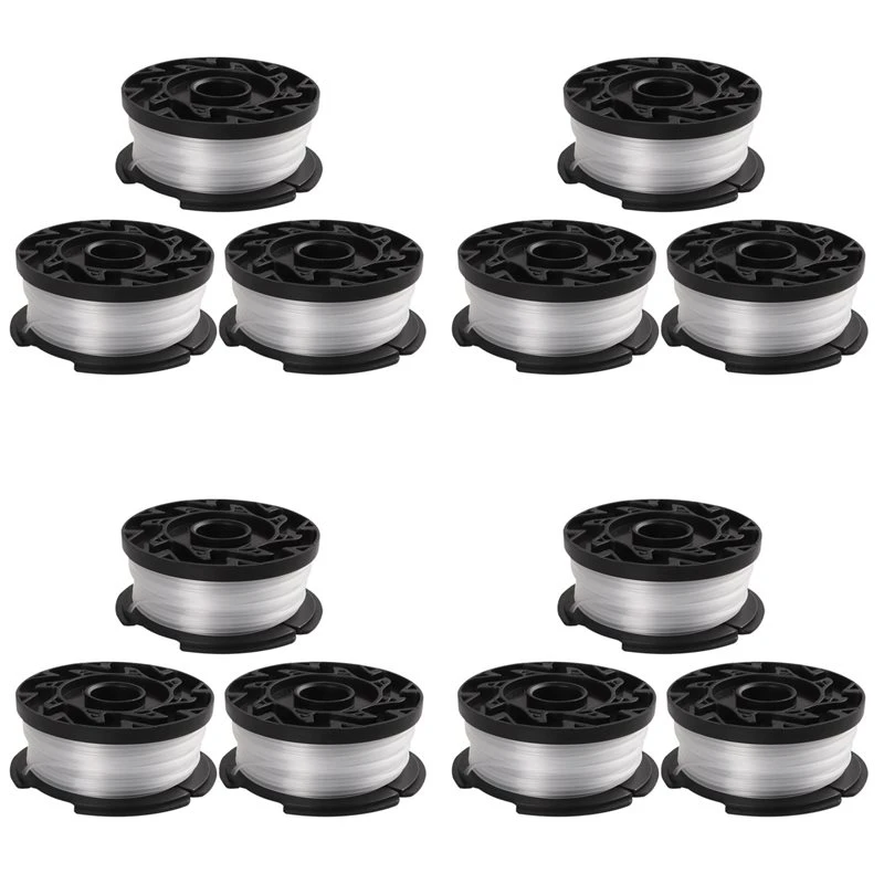 Reliable Quality 12 Pack Trimmer Replacement Spool For BLACK+DECKER AF-100-3ZP 30Ft 0.065 Inch Trimmer Line