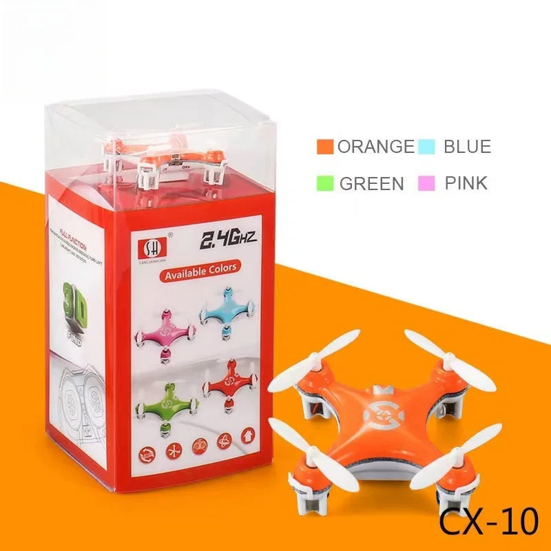 LED RC Quadcopter Toy CX-10 Mini Drone 2.4G 4CH 6 Axis Toy Drone Toys For Kids Adult Helicopter Pocket Drone With LED Light Gift