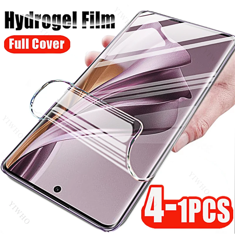 4-1pcs for Oppo Reno 10 9 8 7 6 Pro Plus Lite Z T SE 5G Screen Protectors Clear Hydrogel Film for Oppo Reno 10Pro+ 9Pro 8T 8Z 5g