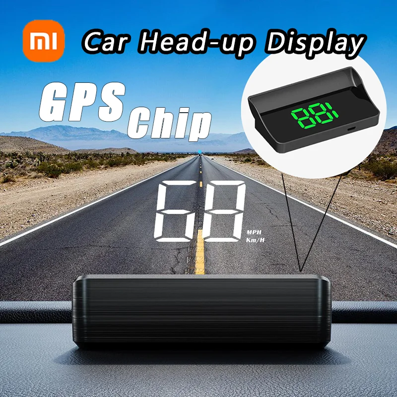 Xiaomi Car Speedometer HUD GPS HeadUp Display Digital Speed Meter Windshield Projector For Vehicles Auto Electronics Accessories