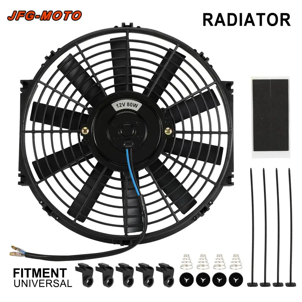 Motorcycle Accessories Radiator Thermal Fan Engine Cooling 12V Universal For KTM Honda YAMAHA KAWASAKI Suzuki Dirt Bike Moto