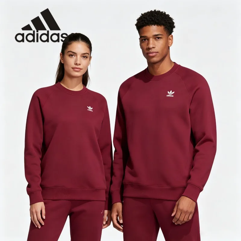 Adidas Raglan Sleeve Crew Pullover Drop Shoulder Soft Breathable Daily Fitness SweatshirtII5793 1PCS