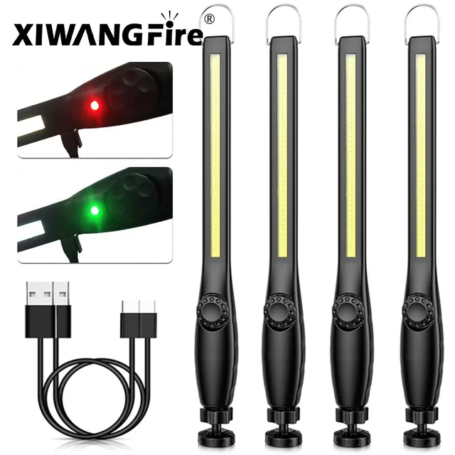1-10 sztuk COB latarka LED magnetyczne światło robocze latarka USB z możliwością ładowania przenośna latarnia światło inspekcyjne Camping lampa do naprawy samochodu
