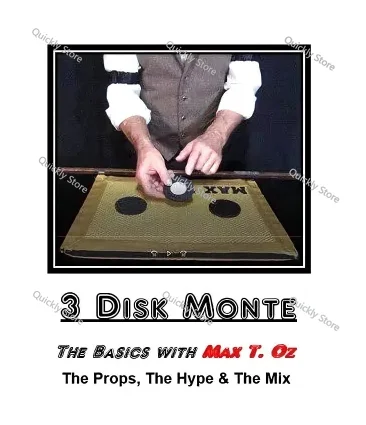 3 Disk Monte by Max T. Oz (Video+PDF) Magic tricks (Instant Download) Quickly send