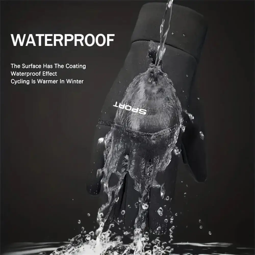 قفازات الشتاء الدافئة شاشة تعمل باللمس يندبروف قفازات ركوب الدراجات الباردة، الرجال النساء الجري، المشي لمسافات طويلة التزلج قفازات