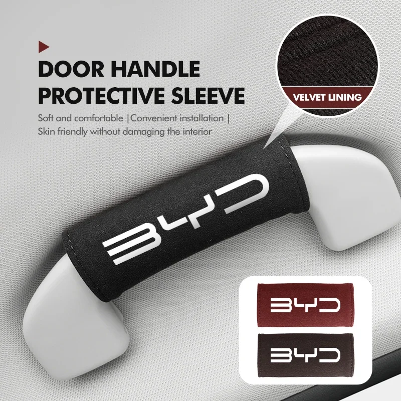 

2PCS Car Door Armrest Handle Cover Protector for BYD Tang Song Yuan Atto 3 Han Seal Qin Auto Accessories