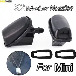 Xukey Pair Windscreen Window Wiper Washer Spray Nozzle Jet Hood For Mini Cooper One R50 R52 R53 OE: 61667061614 61667061611